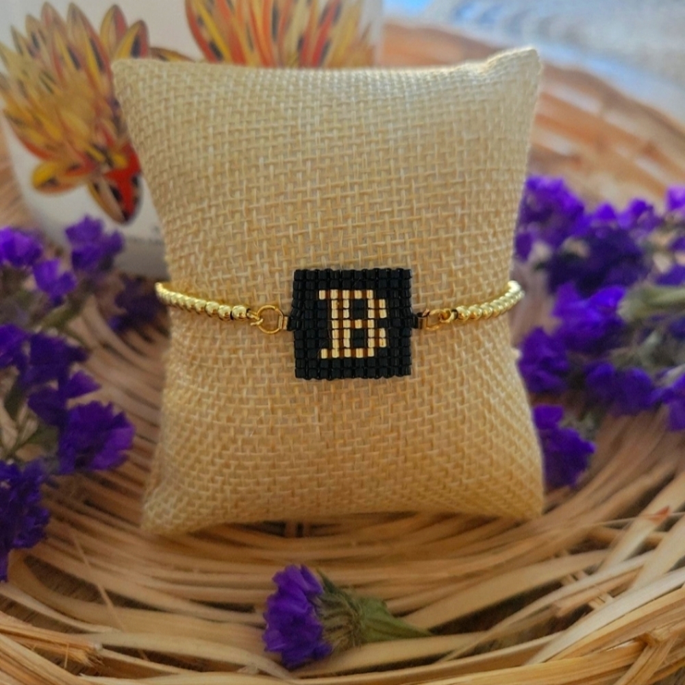 Initial B Bracelet Stainless steel